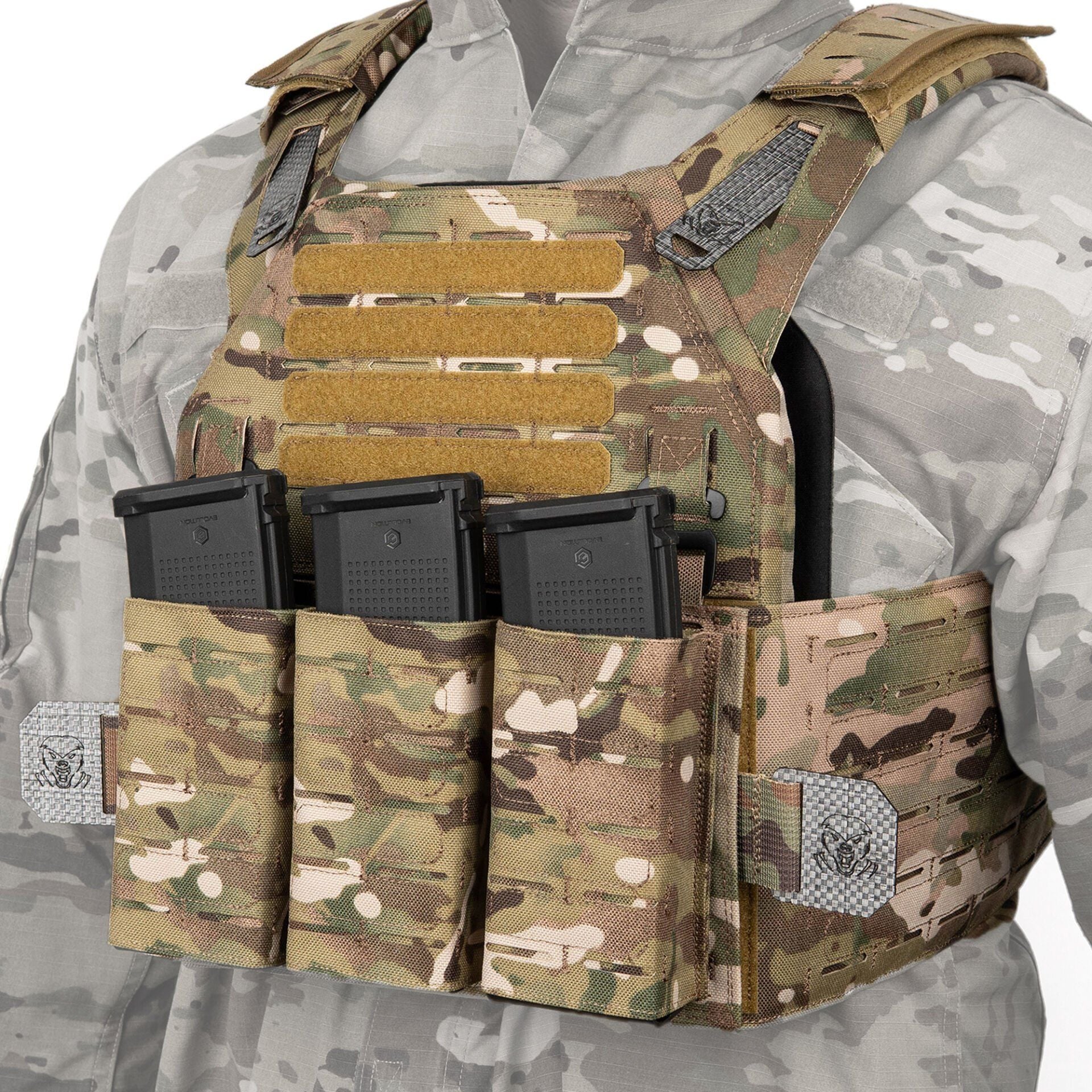 Mas Tactical® Plaka Taşıyıcı 6394 Lazer Kesim Multicam1